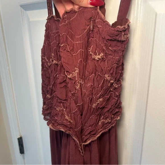 Zara Deep Burgundy Midi Dress - Picture 5 of 10